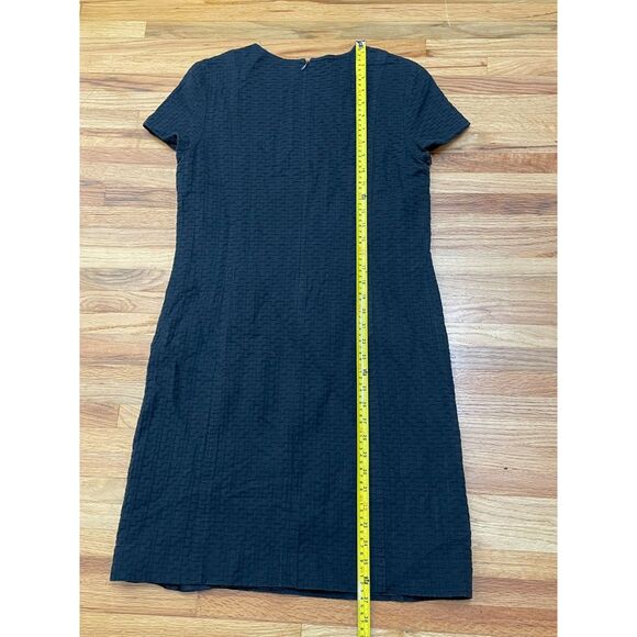 Ann Taylor Women's 10 Black Dress Career Sheath Textured Button Detail Cocktail - Picture 7 of 8